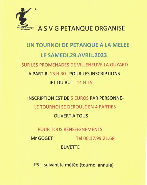 tournois pétanque 