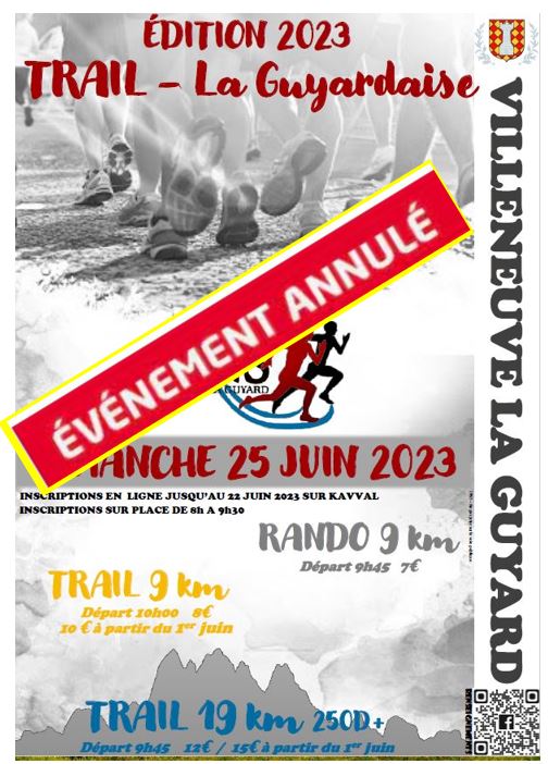 EVENEMENT ANNULE - TRAIL GUYARDAIS 2023