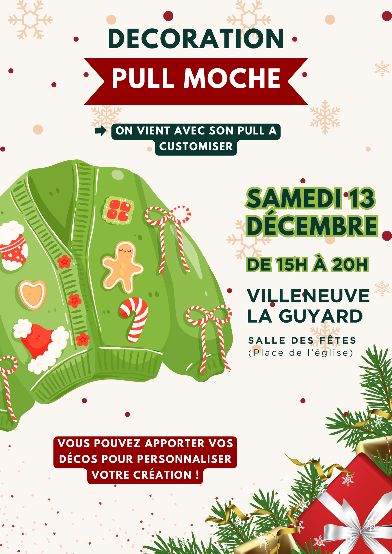 Décoration pull moche