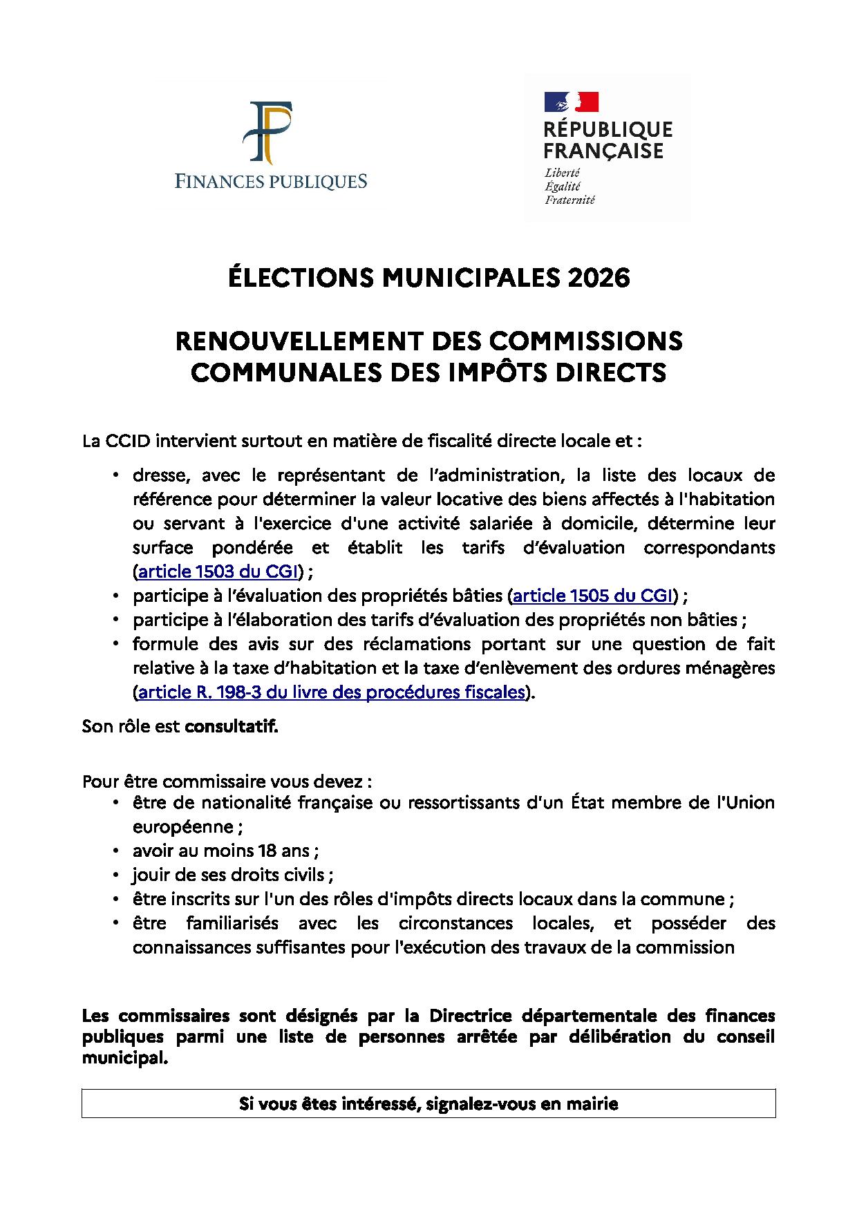 Renouvellement de la CCID