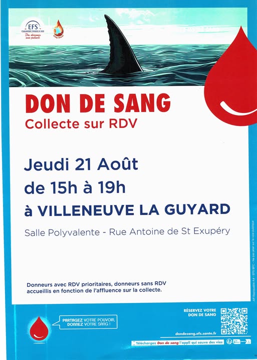 don de sang - 21 aout 2025